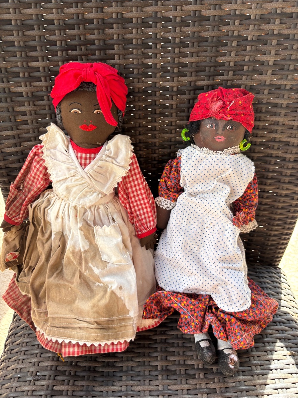 Vintage mammy cloth dolls